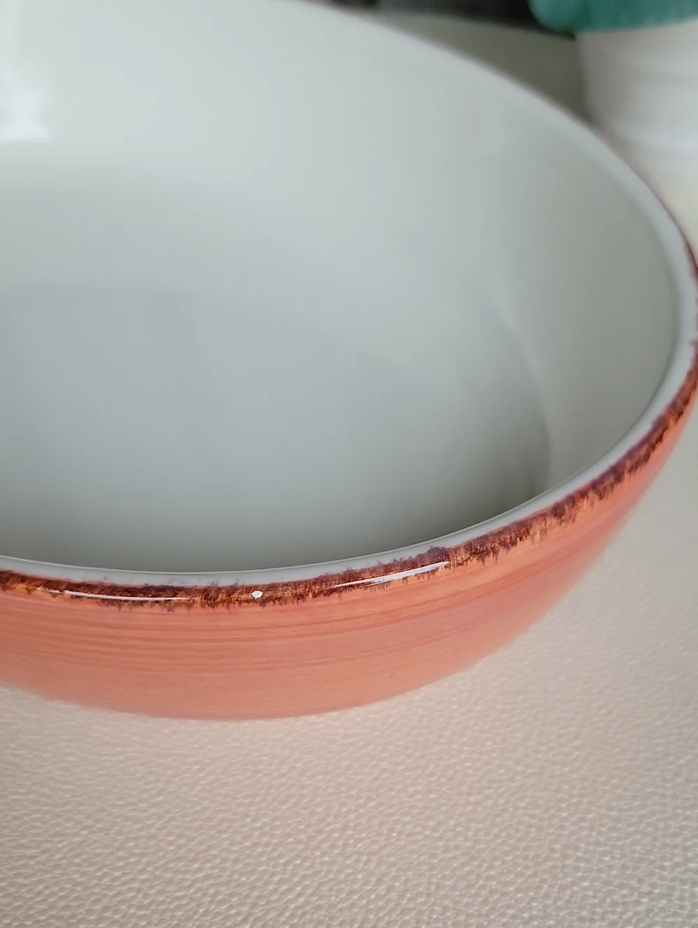 Brushed Coral Glazed Stoneware Serving Bowl - La Ceramica D'Italia